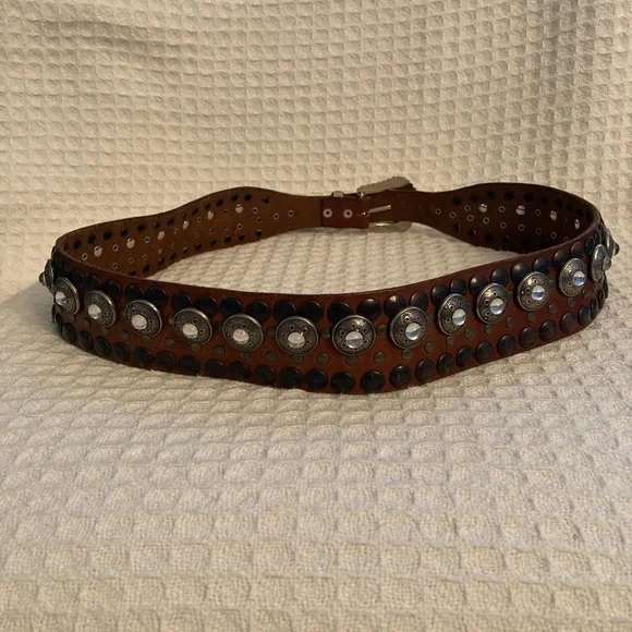 Vintage Norma Walters Studded Leather Belt Made in Italy Norma Walters Vintage Leather Belt Size: 10 - Etsy main image 3